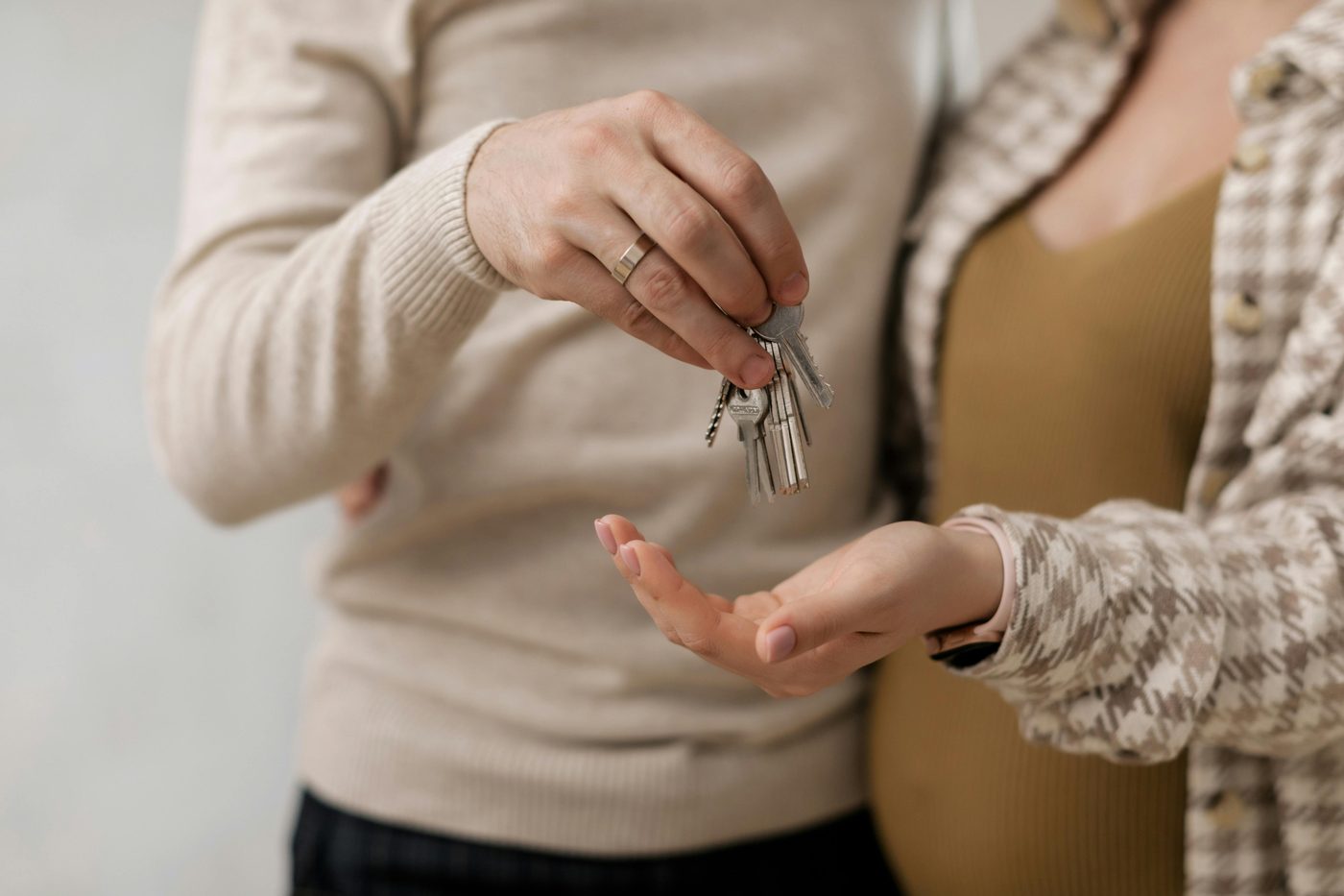 Couple buying their first home